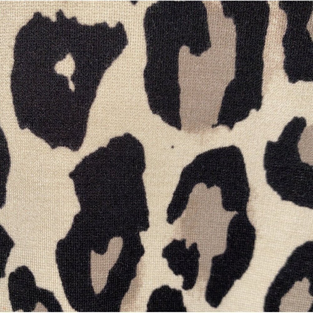 KATE SPADE NEW YORK Womens' Brown Leopard Mock Neck Shirt Back Zipper Size 6 - Picture 4 of 7